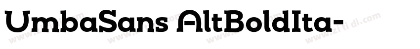 UmbaSans AltBoldIta字体转换